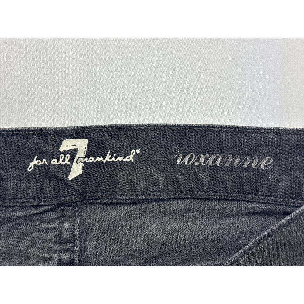 7 For All Mankind Women's Roxanne Straight Leg Dark Gray Jeans - Size 25 (28x31) - Picture 4 of 5